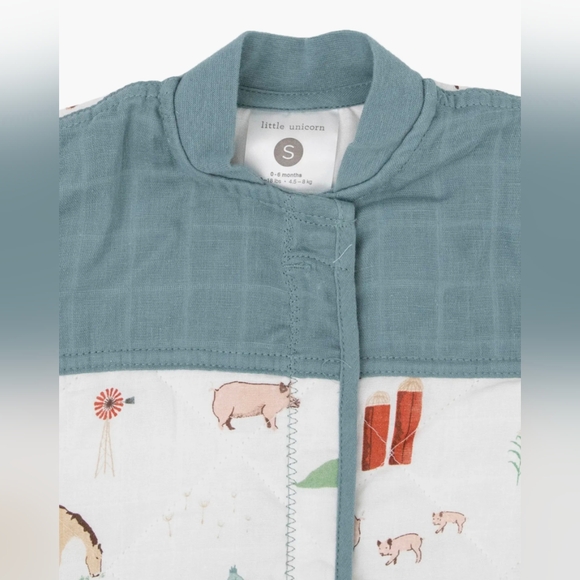 LITTLE UNICORN, Cotton Muslin Wearable Blanket, Farmyard, Size 18-24 Months - Picture 3 of 8